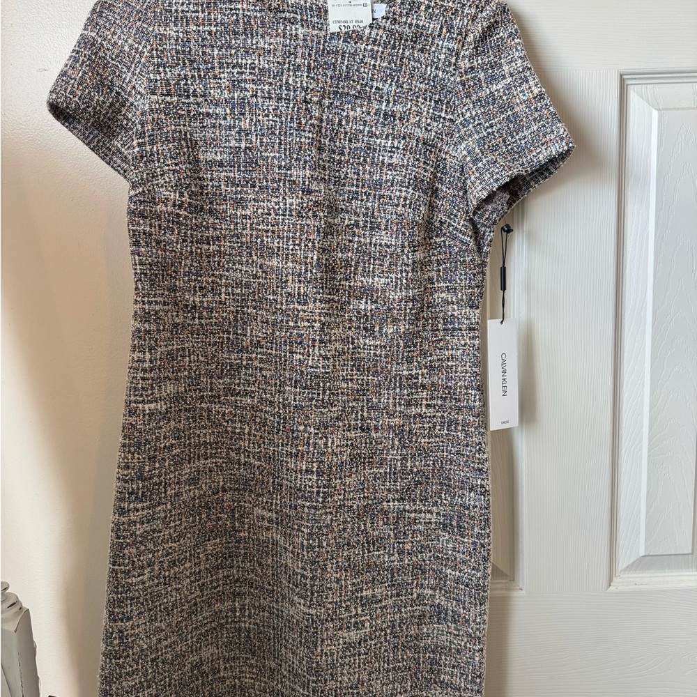 Calvin Klein Multicolor Tweed Dress